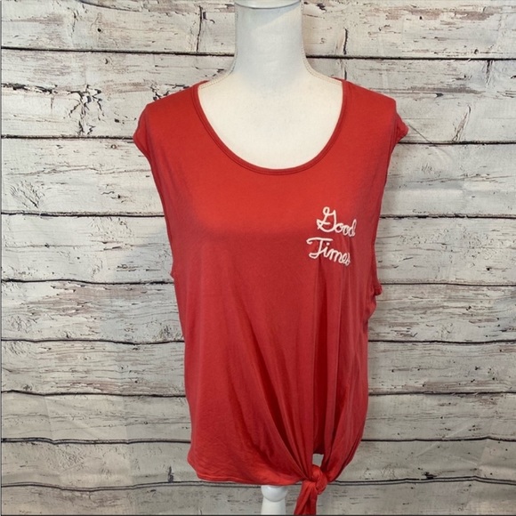 DISNEY/JUNK FOOD Tank Top Tie Bottom "Good Times" Red-XXL - Picture 1 of 3